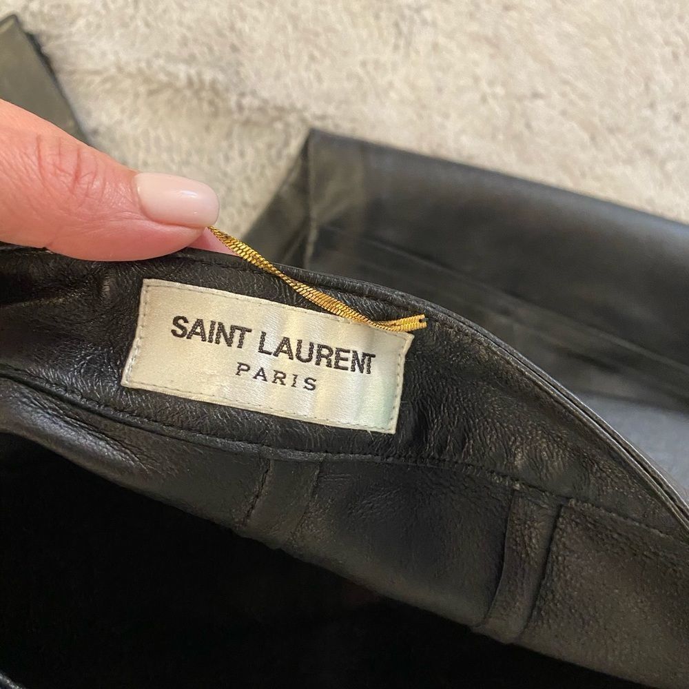 Saint Laurent Paris genuine leather pants, size 38(4) - Picture 8 of 14